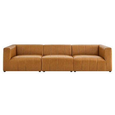 Bartlett Vegan Leather Vegan Leather 3-Piece Sofa by Modway by Modway