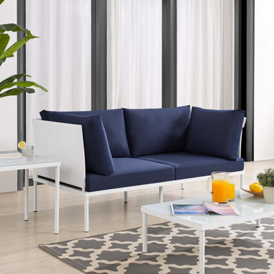 Harmony Sunbrella Outdoor Patio Aluminum Loveseat by Modway by Modway