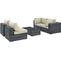 Invite 5 Piece Outdoor Patio Sunbrella Sectional Set by Modway by Modway