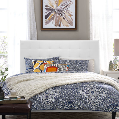 Modway Paisley Tufted Upholstered Faux Leather Headboard by Modway