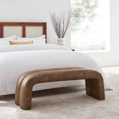 Modway Dax Faux Leather Bench by Modway
