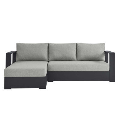 Modway Tahoe Outdoor Patio Powder-Coated Aluminum 2-Piece Right-Facing Chaise Sectional Sofa Set by Modway