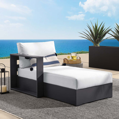 Modway Tahoe Outdoor Patio Powder-Coated Aluminum Modular Left-Facing Chaise Lounge by Modway