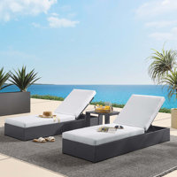 Modway Tahoe Outdoor Patio Powder-Coated Aluminum 3-Piece Chaise Lounge Set by Modway