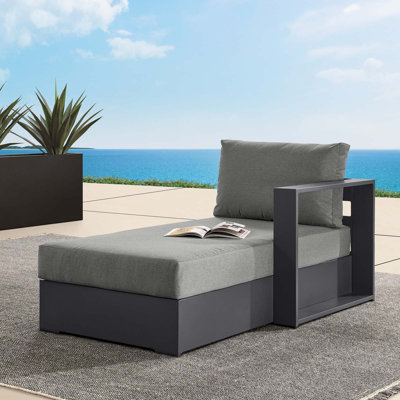 Modway Tahoe Outdoor Patio Powder-Coated Aluminum Modular Right-Facing Chaise Lounge by Modway