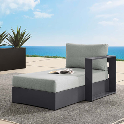 Modway Tahoe Outdoor Patio Powder-Coated Aluminum Modular Right-Facing Chaise Lounge by Modway