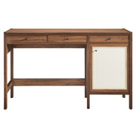 Capri 49" Wood Grain Office Desk In Walnut by Modway