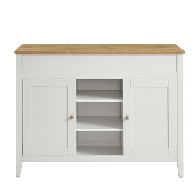Garland Kitchen Island In Oak White by Modway