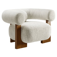Jace Boucle Accent Chair In Pearl by Modway