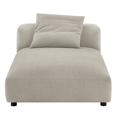 Solace Modular Upholstered Fabric Armless Chaise Lounge by Modway