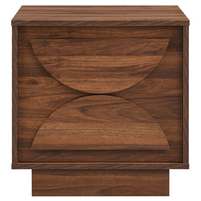 Bulwark 2-Drawer Nightstand In Walnut by Modway
