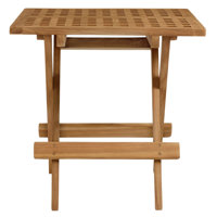 Vienna Outdoor Patio Teak Wood Side Table In Natural by Modway