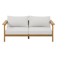 Wren Outdoor Patio Teak Wood Sofa In Natural by Modway