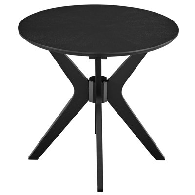 Crossroads 24” Round Wood Side Table In Black by Modway