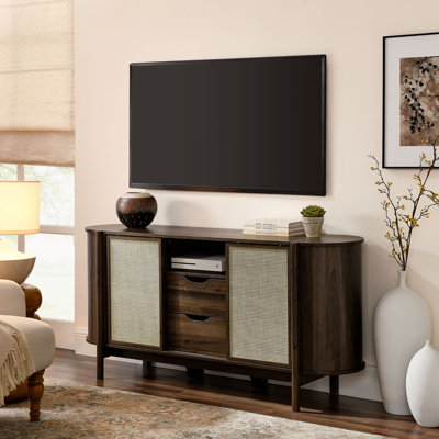 Reid 63" Curved Sideboard In Walnut by Modway