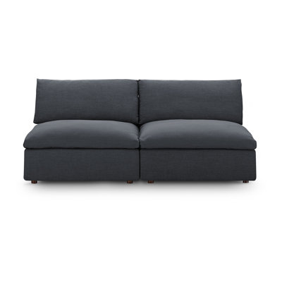 Commix Down Filled Overstuffed 2-Piece Armless Sectional Loveseat