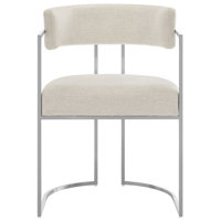 Huron Curved Back Fabric And Metal Dining Accent Chair by Modway