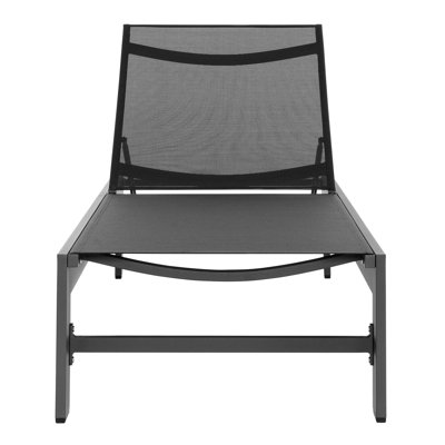 Tahoe Outdoor Patio Mesh And Aluminum Chaise Lounge by Modway