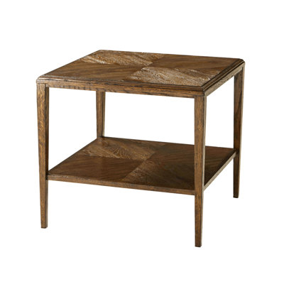 Nova Square Side Table with Storage by Theodore Alexander