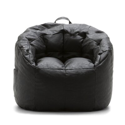 Big Joe Milano Vegan Leather Bean Bag Chair with Massage Function by Big Joe