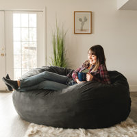 Big Joe Giant Foam Filled Bean Bag Sofa with Soft Removeable Cover by Big Joe