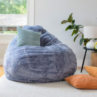 Big Joe Large Teardrop Foam Filled Bean Bag Chair with Soft Removable Cover by Big Joe