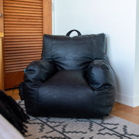 Big Joe Dorm Bean Bag Chair with Drink Holder and Pocket, Durable Polyester by Big Joe
