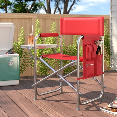 Sports Outdoor Portable Camp Chair with Side Table by Picnic Time
