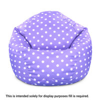 Junior Lavender /White Polka Dot Bean Bag Cover by Elite Products