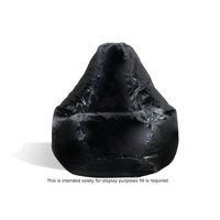 Large Black Vinyl Bean Bag Cover