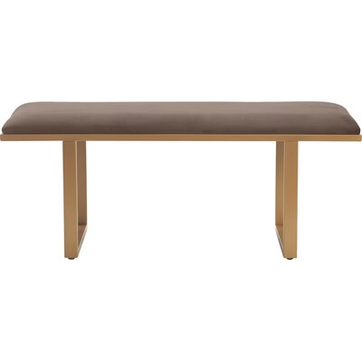 Elle Decor Remi Velvet Bedside Bench, Upholstered Ottoman, Easy Assembly by Elle Decor