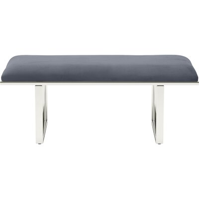 Elle Decor Remi Velvet Bedside Bench, Upholstered Ottoman, Easy Assembly by Elle Decor