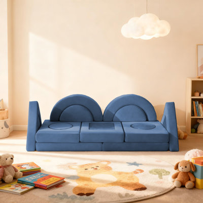 Kids Couch,16PCS Modular Play Couch for Playroom Bedroom by FKS LIFE
