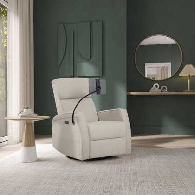 Evolur Maverick Power Recline Glider With Device Holder by Evolur