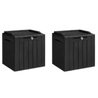 Furmax 31 Gallons Resin Lockable Deck Box (Set of 2) by Furmax