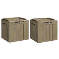 Furmax 31 Gallons Resin Lockable Deck Box (Set of 2) by Furmax