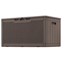 Furmax 100 Gallon Plastic Lockable Deck Box in Black by Furmax
