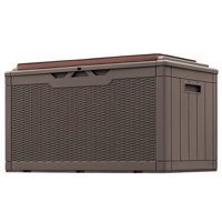 Furmax 100 Gallons Plastic Lockable Deck Box With Cushion by Furmax