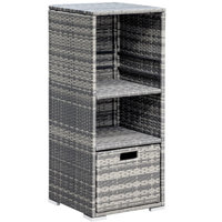 Rattan Pool Towel Rack Wicker Deck Box Waterproof Storage Organizer by Furmax