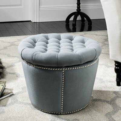 Kensi 23.6" Wide Tufted Round Storage Ottoman