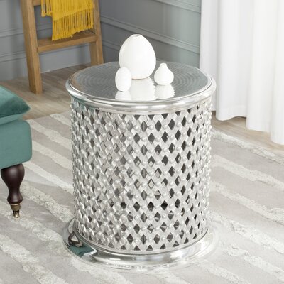 Shieda Metal Accent Stool by 17 Stories