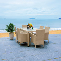 Daxin Rectangular 6 - Person 59.1" Long Dining Set with Cushions