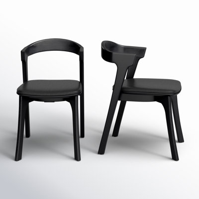 Carper Wood And Leather Dining Chair by Joss & Main