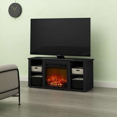 Farman TV Stand for TVs up to 55" with Fireplace Included