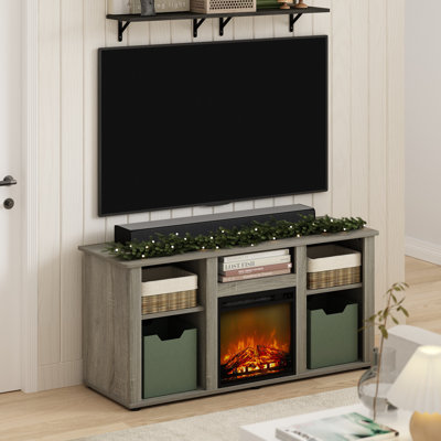 Beitske Storage Credenza with Electric Fireplace Included by Wade Logan