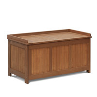 Furinno Tioman 47.33 Gallon Water Resistant Teak Solid Wood Deck Box in Brown by Furinno