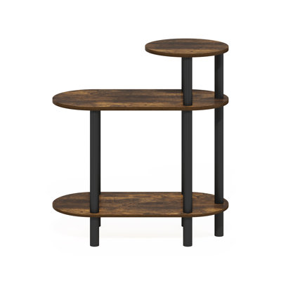 Creekside 3-Tier Oval Sofa Side Table, End Table with Open Shelves by Ebern Designs