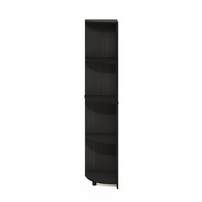 Sharee 4-Tier Corner Shelf Bookcase, Bookshelf, Espresso by Ebern Designs