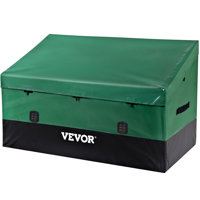 VEVOR Outdoor Storage Box, 150 Gallon Waterproof PE Tarpaulin Deck Box W/Galvanized Frame by VEVOR