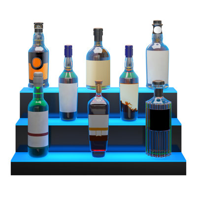 VEVOR Bottle Display Open Shelving Wine Bottle Rack in Black by VEVOR